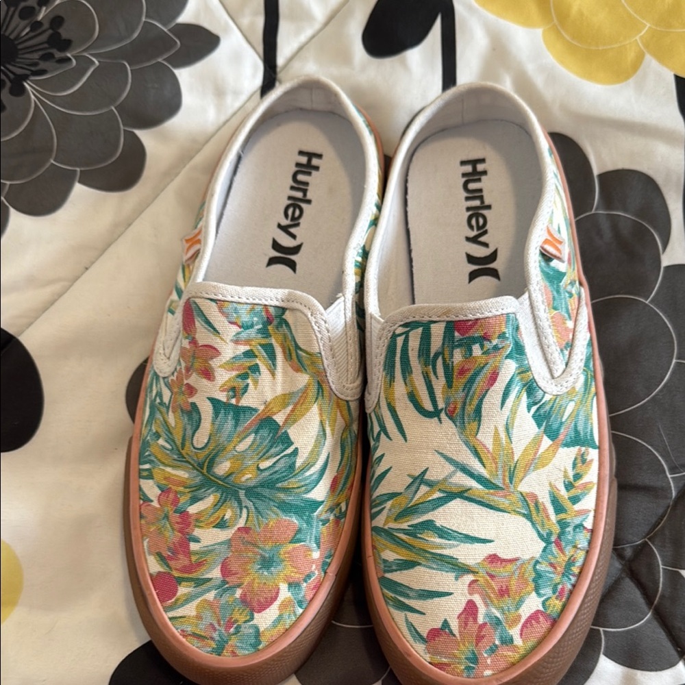 Hurley Kids Floral Slip-On Shoes - Multicolor